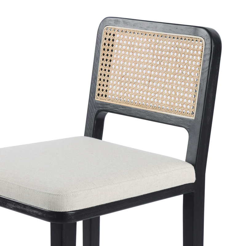 Townsend Veka Savile Flax/Brushed Ebony Bar Stool, Bar Stool (31” Seat Height)