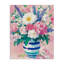 Fleurs printanières sur toile rose, design par Petal Prints Design-764597673