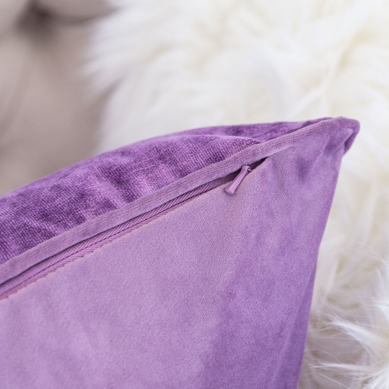  Bird Cage Velvet Throw Pillow, Purple