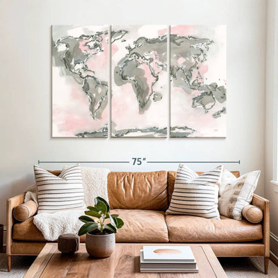 Carte du monde Aliaz rosé