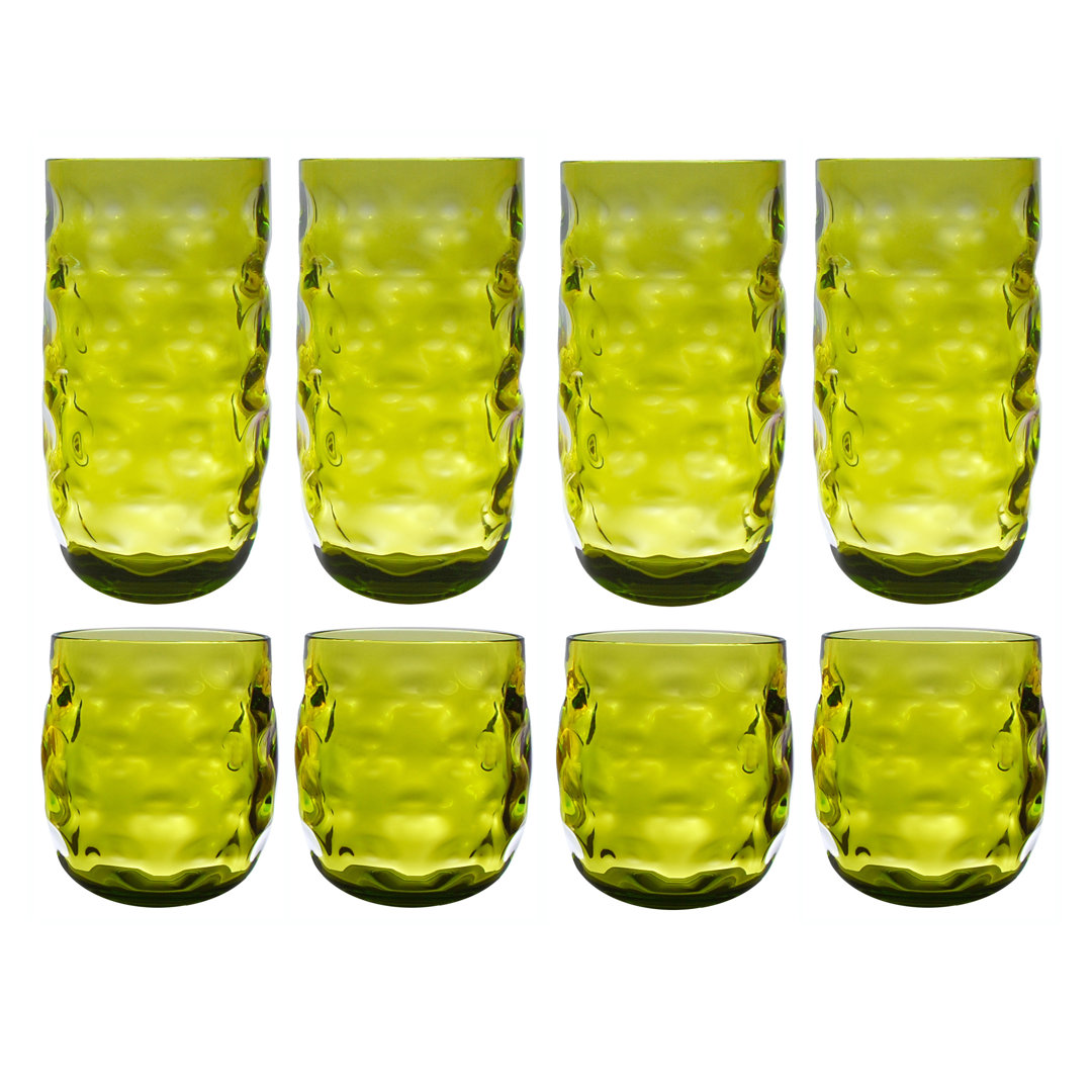 Corentin 8-Piece Acrylic Assorted Glassware Set (Set of 8) Ebern Designs 