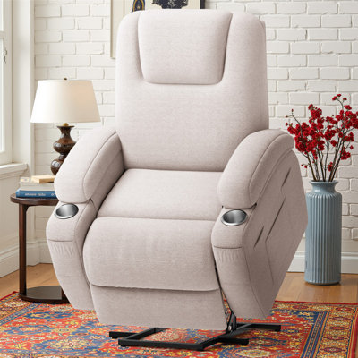 Modern Aesthetics and Intelligent Massage,Ergonomic Height-Adjustable Sofa and Lounge Chair - 8-Point Zoned Massage/Minimalist Installation/Double Cup Holder and Storage Bag