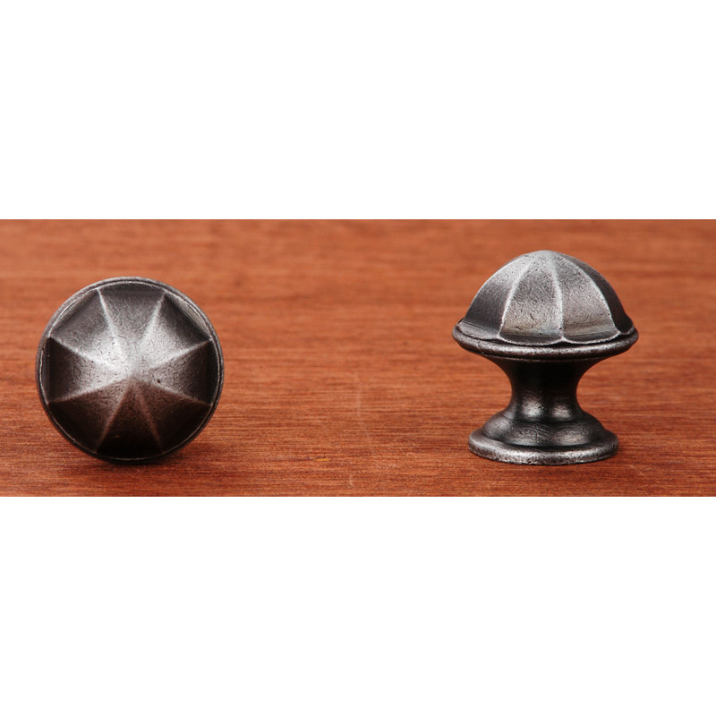 CK Series 1 1/16" Diameter Mushroom Knob, Distressed Nickel