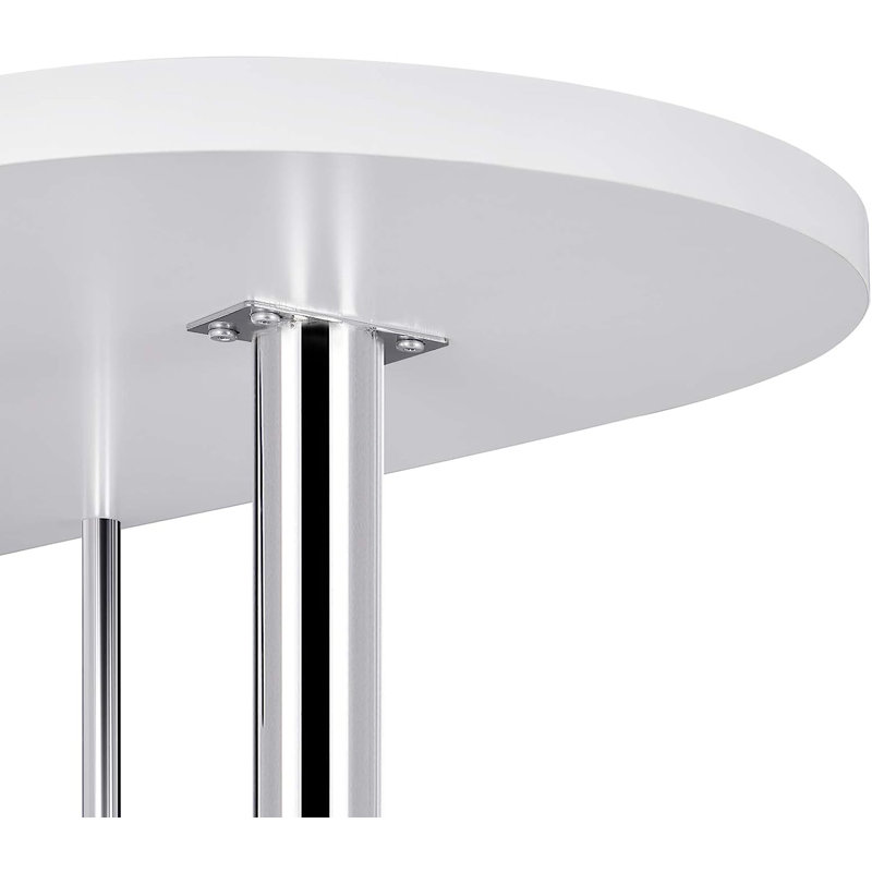 Bar Table Bar Table Bar Table With Shelf MDF Metal, White