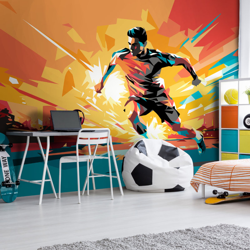 Poquott Matte Wall Mural, Orange, 280cm L x 350cm W