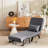 Convertible folding chair bed with 5-position adjustable backrest, comfy sleeper sofa for small spaces, light grey