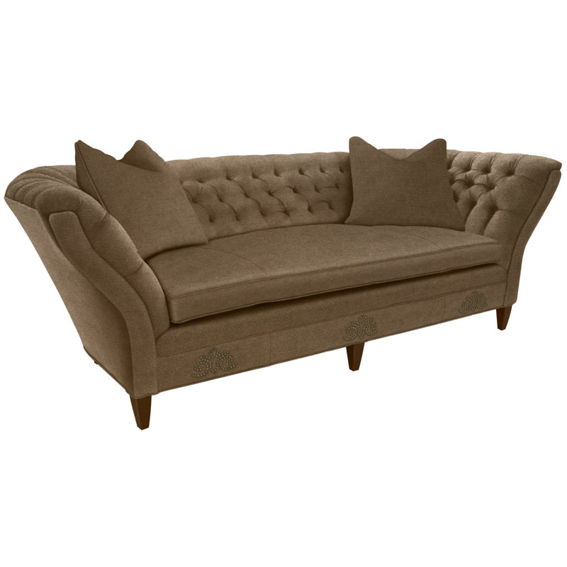 Sofa, Suede/Designer Suede Chocolate, 109-12, French Dark Walnut