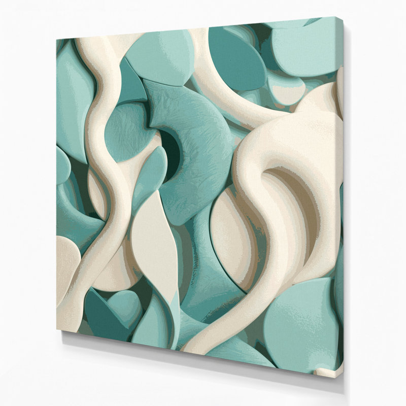 «Abstract Shapes» 12, art mural sur toile brune