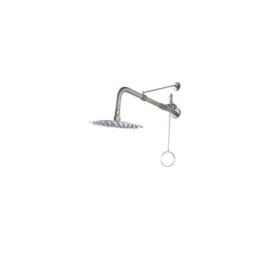 Solar Powered Temperature Controlled Portable Stainless Steel Wall Mounted Outdoor Shower with Detachable Shower Head and Footwash Spout and Duckboard
