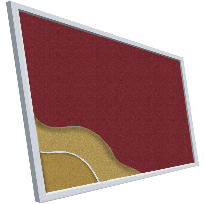 Fabric Add Cork MooreCo No Fabric Wall Bulletin Board, Granite, 2'10" H  x 4' W