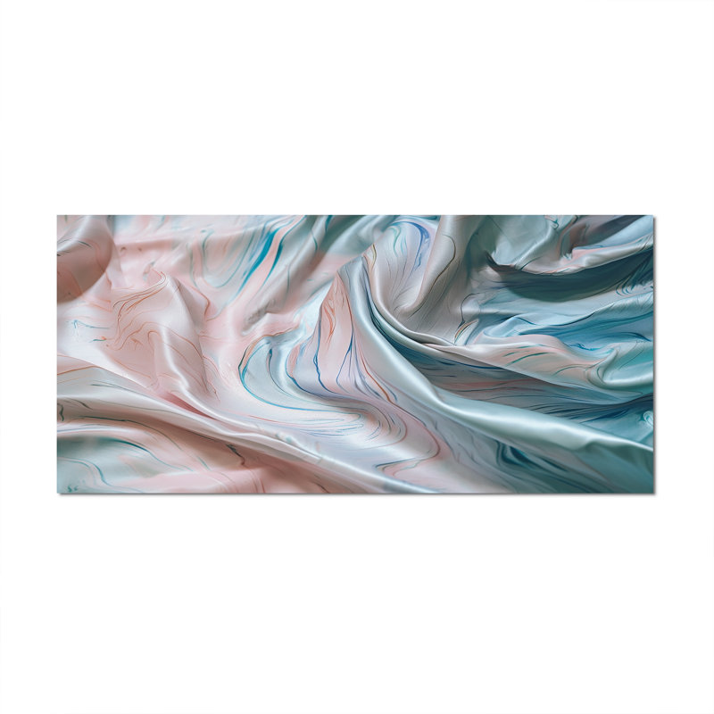 Rose bleu dansant - II, Toile tendue, H 28 po x l 60 po x P 1,5 po