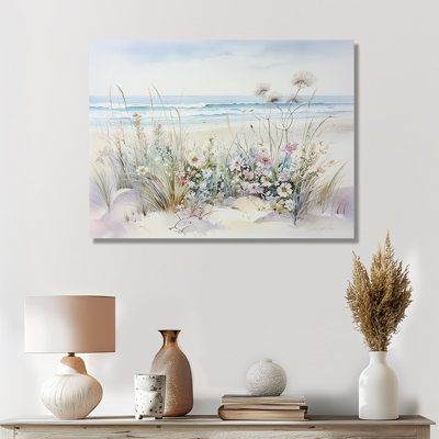 Fleurs sauvages sur la plage - Art mural fleurs sauvages