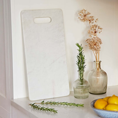 White Marble Rectangular Serving Board