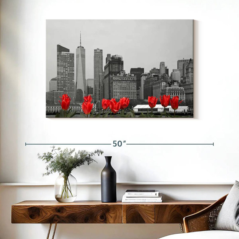 Ravi NYC Tulips Pop, 26" H x 39" W