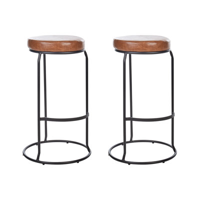 Alechia Swivel Upholstered Counter Stool with Metal Frame