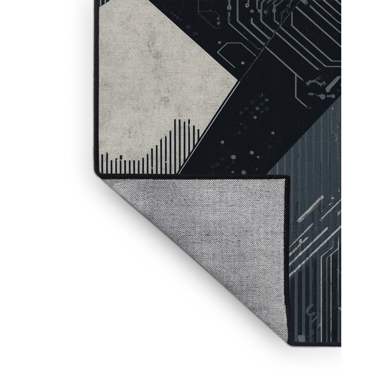 Tapis gris lavable à la machine Brooksville, 8 x 10
