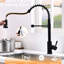 Robinet de cuisine automatique sans contact - Smart, mains, noir, remplissage en céramique, laiton, modèle chic Smart Touchless, look tendance-130830548