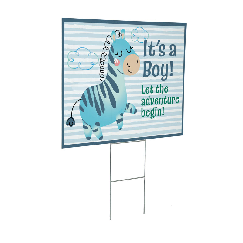 Panneau de jardin It's a Boy Baby Zebra