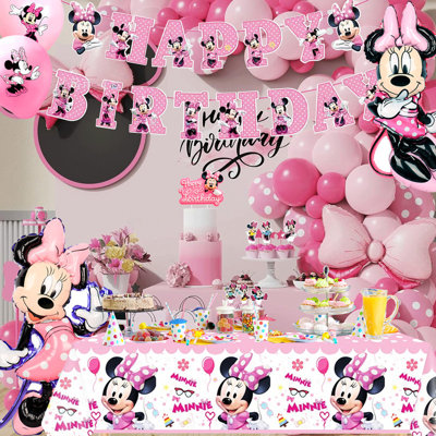 Minnie Birthday Party Supplies, Minnie Party Decorations Set