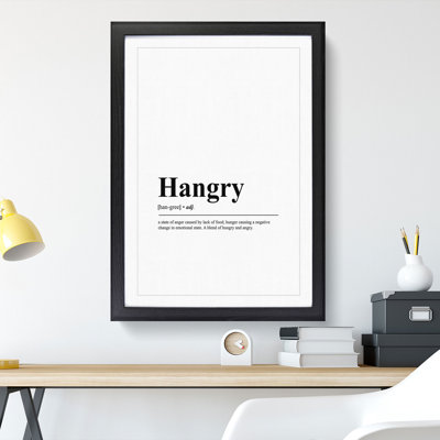 Hangry - Picture Frame Typography