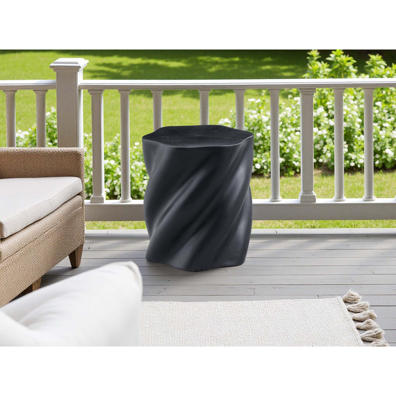 Table d'appoint sculpturale moderne en fibre de verre avec design organique