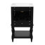 Meuble-lavabo rétro avec lavabo en céramique et rangement intelligent-811872824