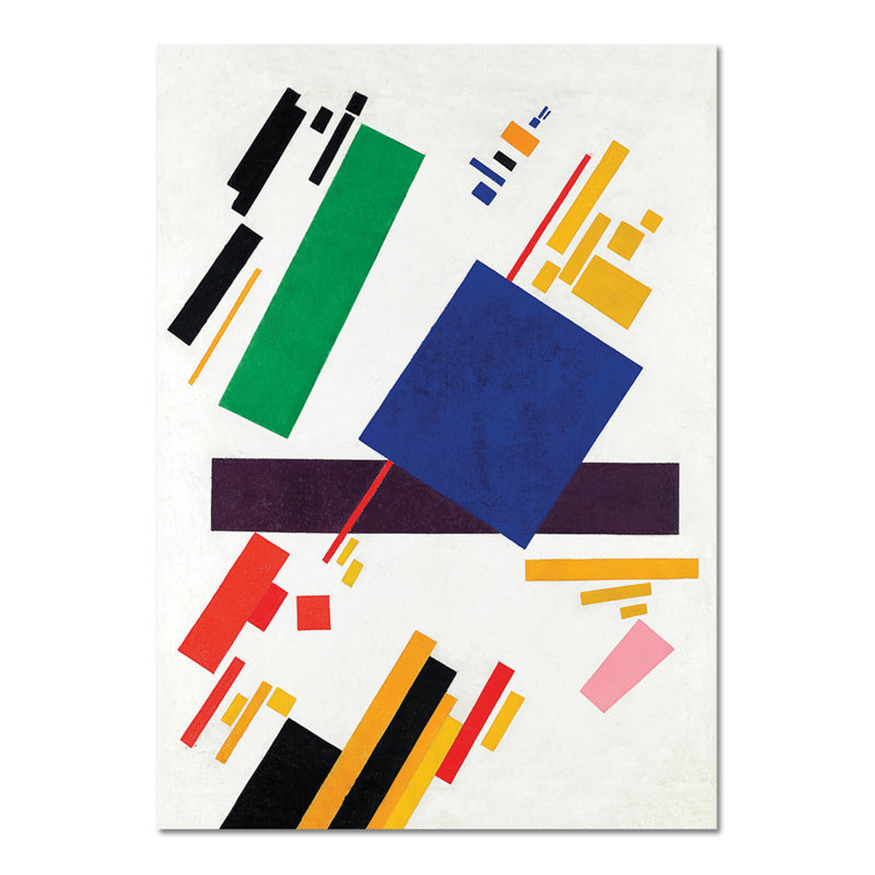 Suprematist Composition by Kazimir Malevic - No Frame Painting on Plastic / Acrylic, 95cm H x 65cm W