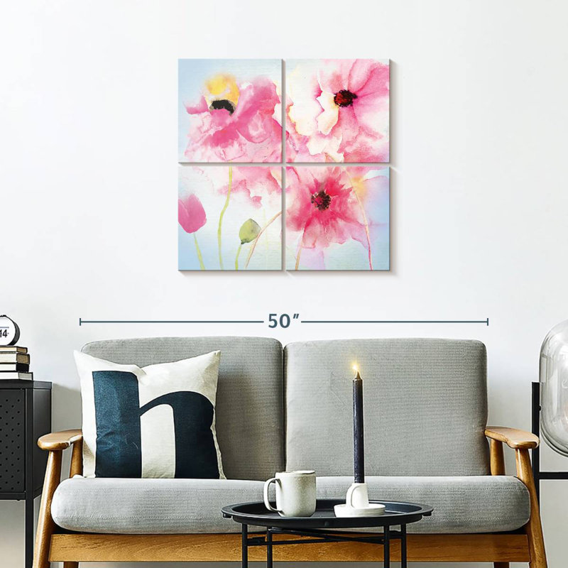 Harnek, peinture florale I, H 26 po x l 26 po