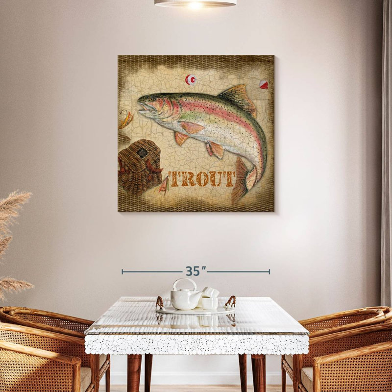 Senne Trout Catch, 36" H x 36" W