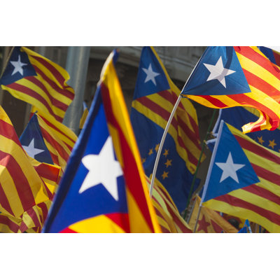 Catalonia Independence Flags by Boniphoto - Wrapped Canvas Print