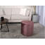 Shimon - Pouf cylindrique, rosé - Repose-pieds ou coussin de sol polyvalent et élégant pour les intérieurs modernes