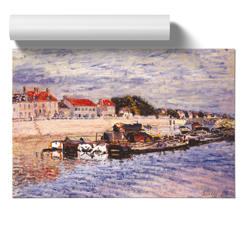 Barges by Alfred Sisley - Frameless Print, 42cm H x 59cm W x 0.1cm D