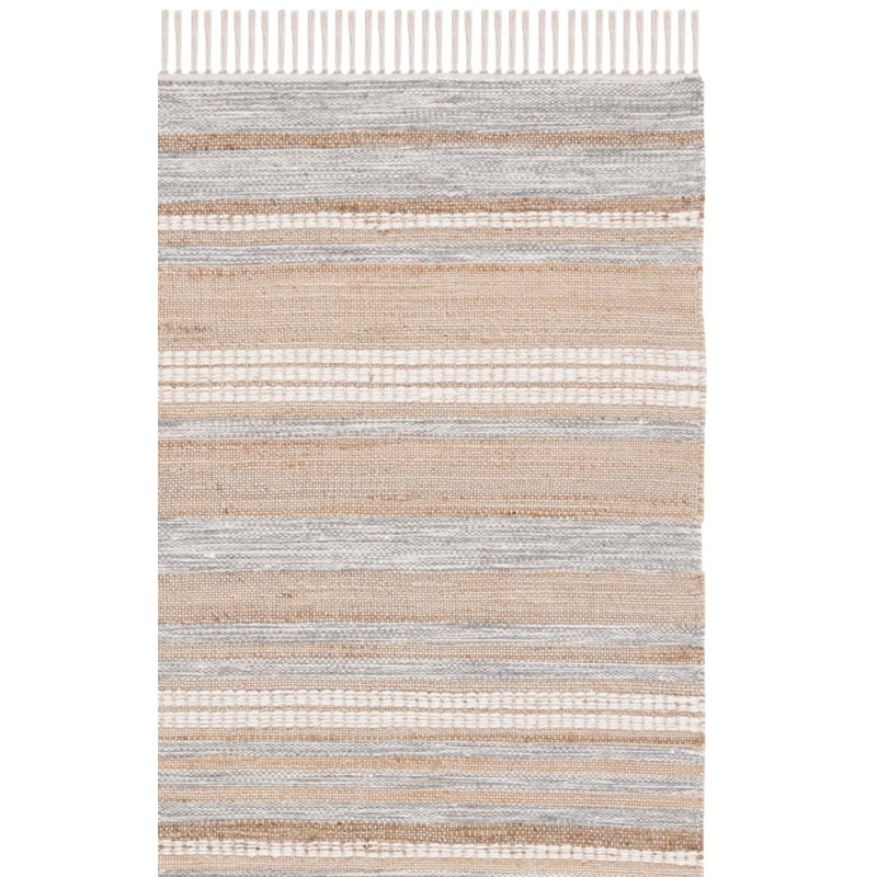Tapis rayé à la main Caspen, Rectangle 8 pi x 10 pi