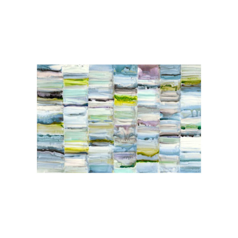 «Stripy Mixture II» par Sonia Noir - impression, H 40 po x l 60 po x P 1,5 po, Extérieur