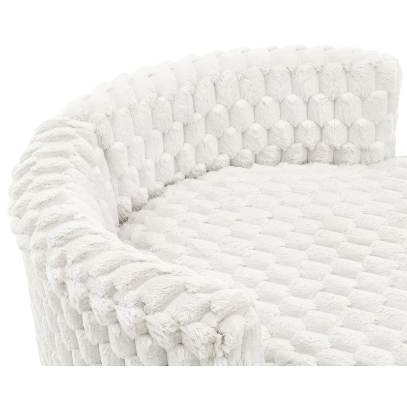 Fauteuil rembourré 3D à roulettes - Créez un coin salon confortable et contemporain pour votre maison