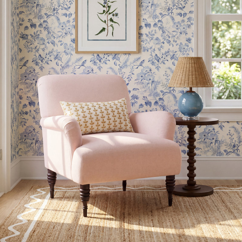Allura Upholstered Armchair, Classic Talc Linen