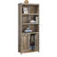 Bibliothèque avec portes, finition brune