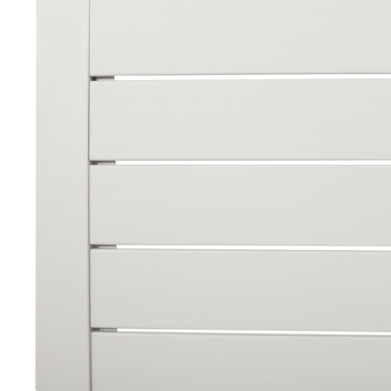 Burnam Outdoor Metal Chaise Lounge Set with Table, White