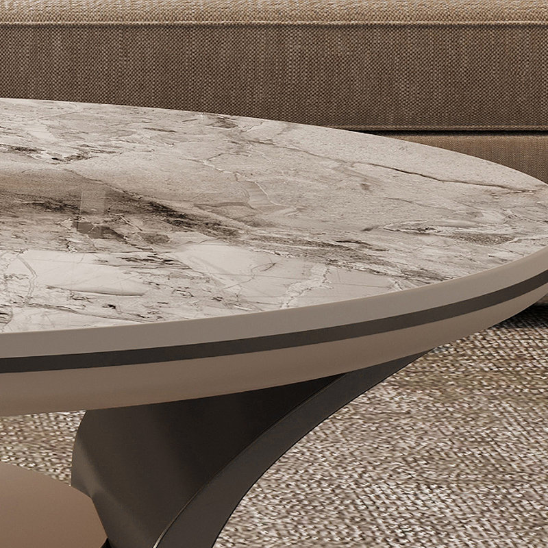 Ensemble de tables basses en granit italien, Gris