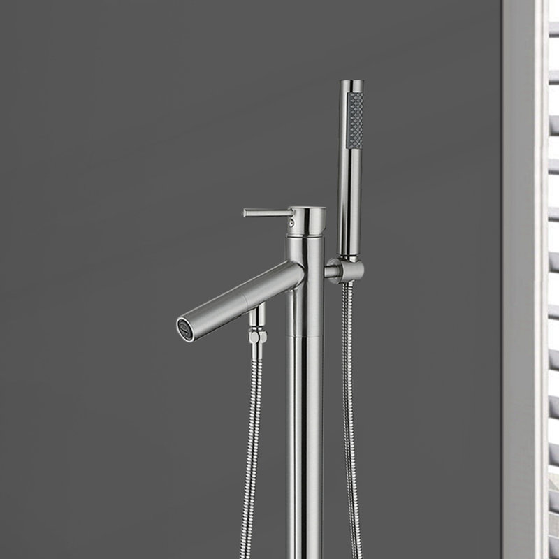 1 Handle Freestanding Tub Filler, Brush Nickel