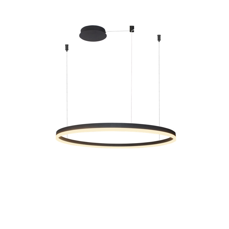 - Light LED Crystal Pendant, Black, Black