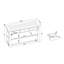 Console en bois de pin massif 48 po, table d'appoint moderne avec 3 tiroirs de rangement et 2 tablettes. Facile à assembler (brun)-122210858-122210860