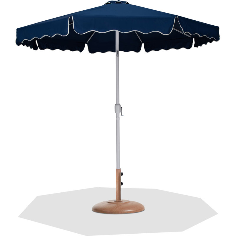 Ensemble de parasol avec passepoil Chavonte, Blanc, Marine