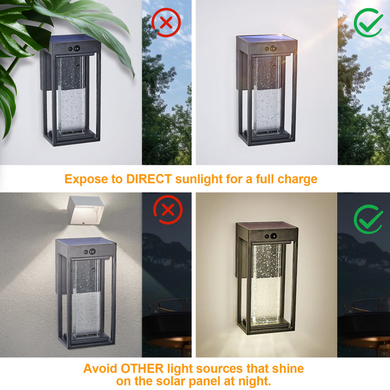 Solar-powered LED Outdoor wall lights with Motion Sensor 