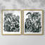 Encre Jungle III - reproduction encadrée de qualité supérieure - prête à être accrochée - aucun clou requis - aucun clou requis-1837531499-1837531501