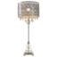 Lampe de table en argent poli 28,75 po Bevill