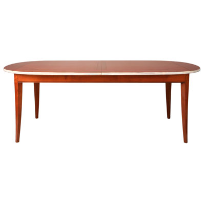 Extendable Oval Solid Wood Base Dining Table