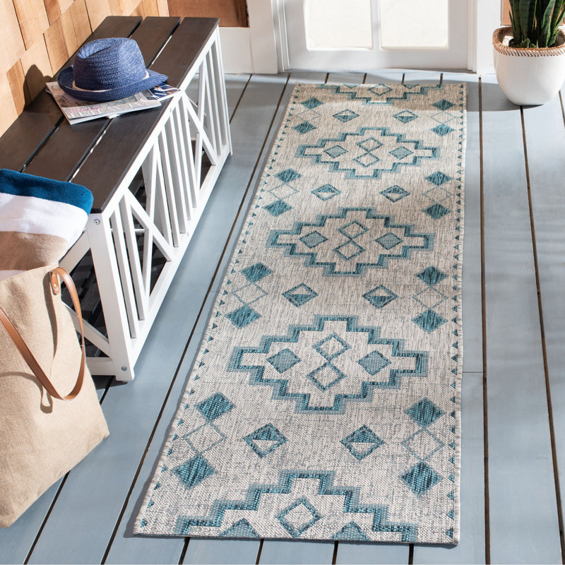 Tapis intérieur / extérieur Amarien, Tapis de couloir 2 pi 3 po x 8 pi