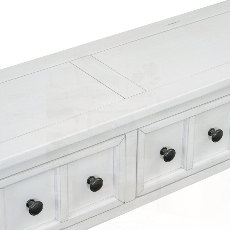 60'' Console Table, Antique White