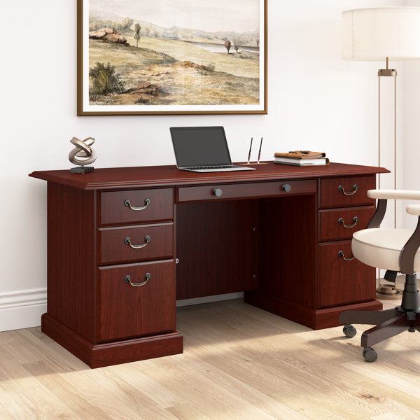 Classic Office Desk - 66 x 30, Mahogany